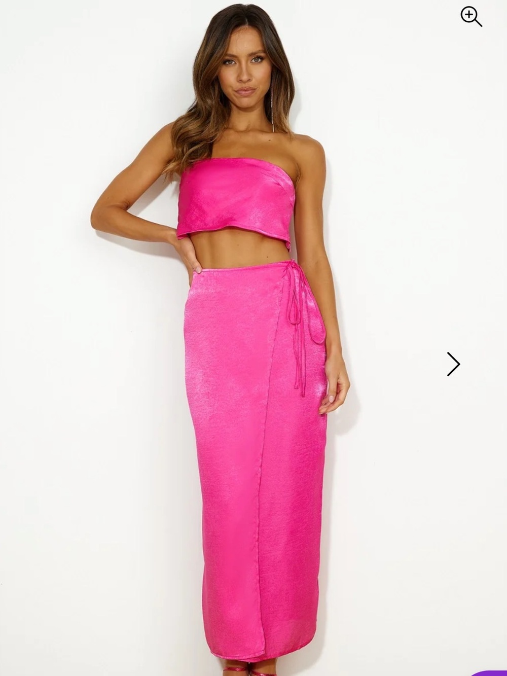 Hello Molly Bright Hot Pink Wrap Skirt